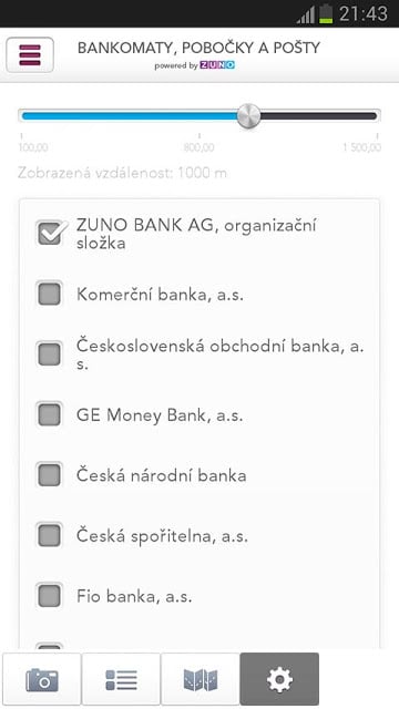 Bankomaty, pobočky a pošty CZ截图8