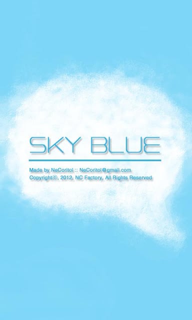 스카이 블루 (Sky BLUE) 카카오톡 테마截图4