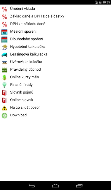 Finančn&iacute; kalkulačka截图1