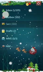 GO短信圣诞之夜主题截图4