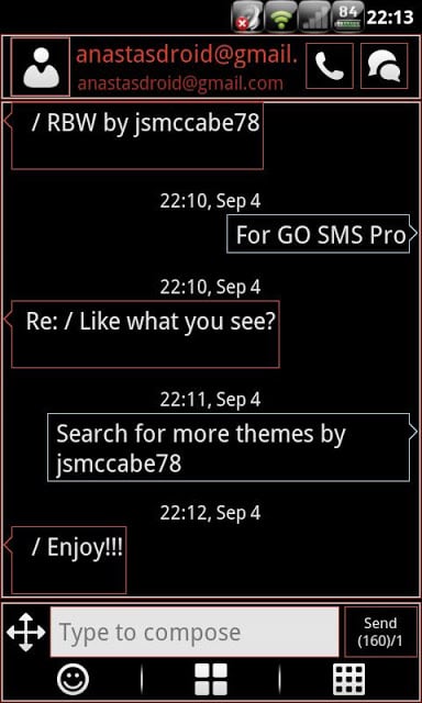 RBW GO SMS Pro Theme (free)截图9
