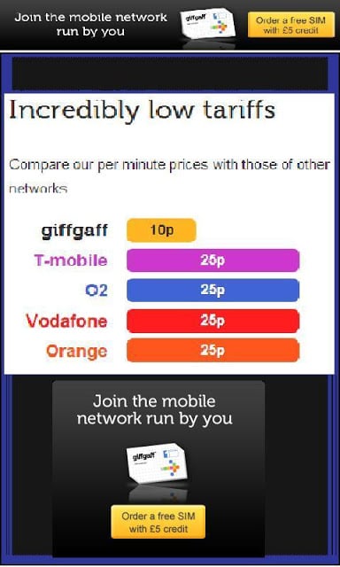 GiffGaff UNLIMITED FREE sims截图4