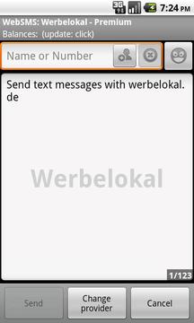 WebSMS Connector: Werbelokal截图