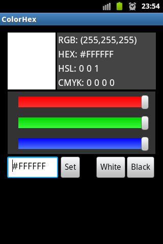 四色码 Color Hex RGB HEX CMYK Codes截图1