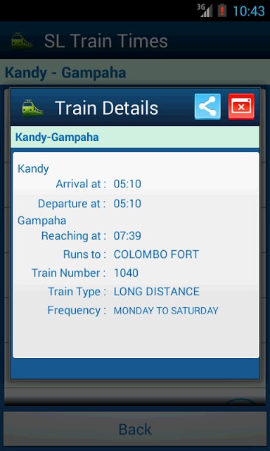 SriLanka Train Times截图5