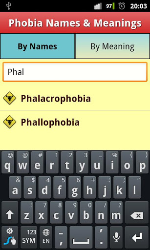 Phobias List &amp; Meanings FREE!!截图4