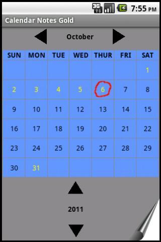 Calendar Notes Gold截图1