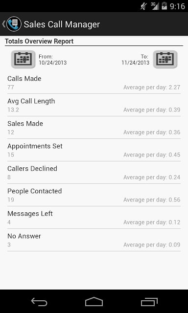 Sales Call Manager (Trial)截图2