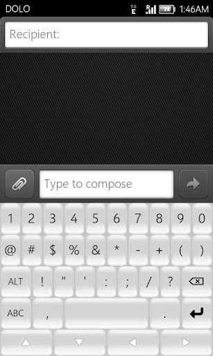 Berry White Keyboard THEME截图2