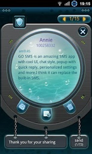 GO SMS PRO Hatch Popup ThemeEX截图3