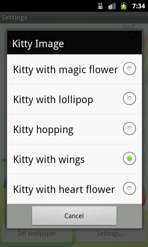 Hello Flying Fairy Kitty LWP截图1