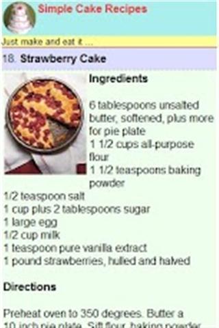 简单的蛋糕食谱 Simple Cake Recipes截图1