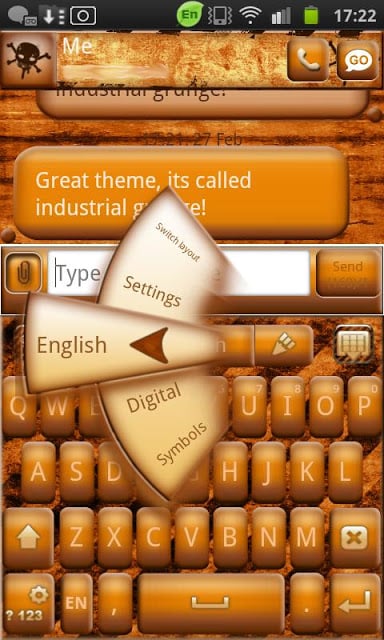 Go Keyboard Industrial Grunge截图2