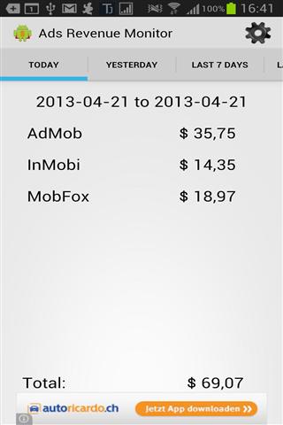 广告收入监视器 Ads Revenue Monitor截图4