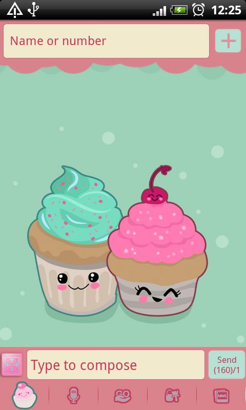 GO SMS Pro Sweet Cupcake Theme截图2