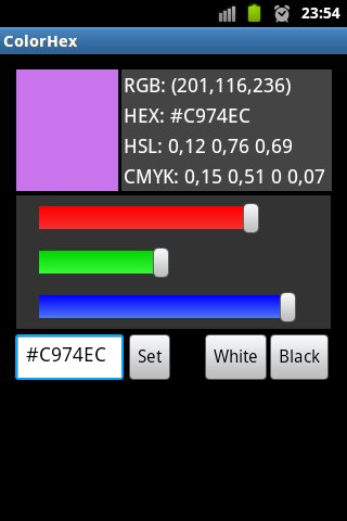 四色码 Color Hex RGB HEX CMYK Codes截图2