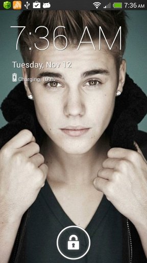 Justin Bieber lock screen截图4