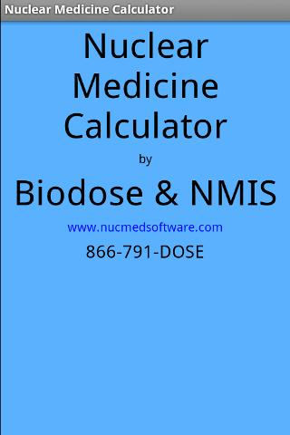 Nuclear Medicine Calculator截图5