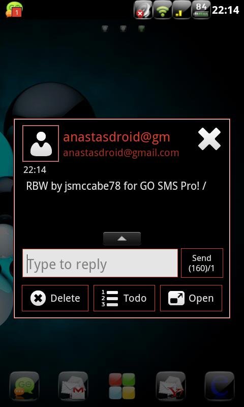 RBW GO SMS Pro Theme (free)截图1