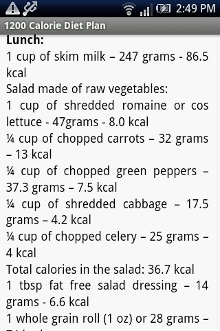 1200 Calorie Diet Plan截图2