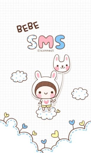 BeBe Rabbit SMS Theme截图2