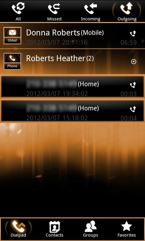 Orange ICS GO Contacts截图7