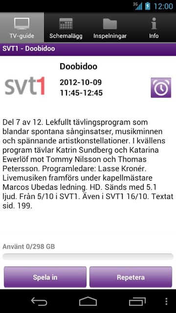 Tv fr&aring;n Telia, Spela in截图3