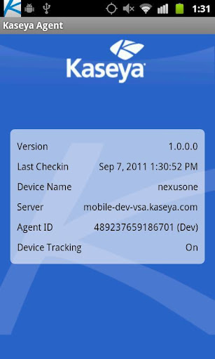 Kaseya Agent (for Wifi Tablets截图2