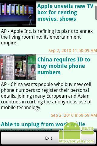 Mobile News (Yahoo!)截图1