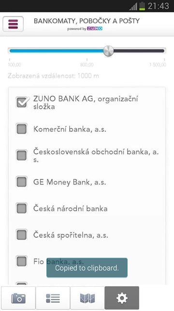 Bankomaty, pobočky a pošty CZ截图5