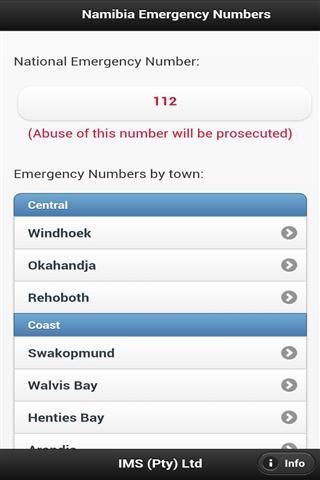 纳米比亚紧急号码截图1