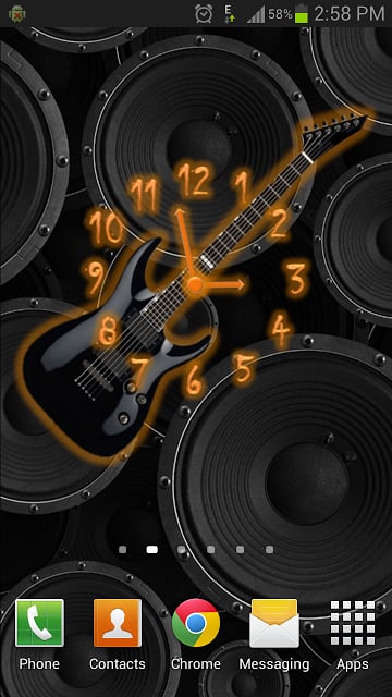 Analog Clock - Guitar Theme截图1