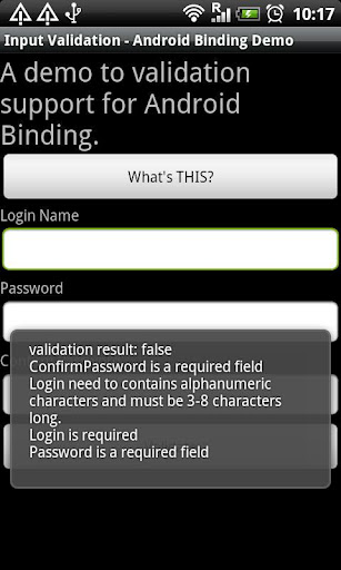 Validate:Android Binding Demo截图2