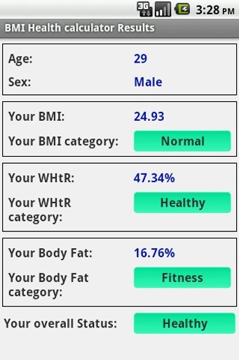 BMI Health Calculator截图3