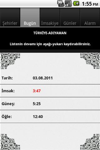 Ramazan imsakiyesi截图1