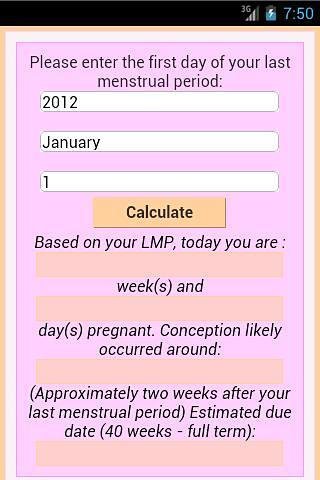怀孕日期计算器截图1