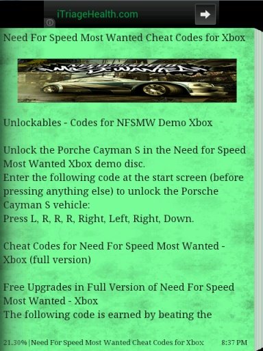 NFS Most Wanted - Cheat Codes截图8