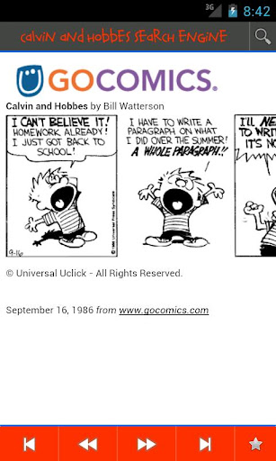 Calvin &amp; Hobbes Search Lite截图2