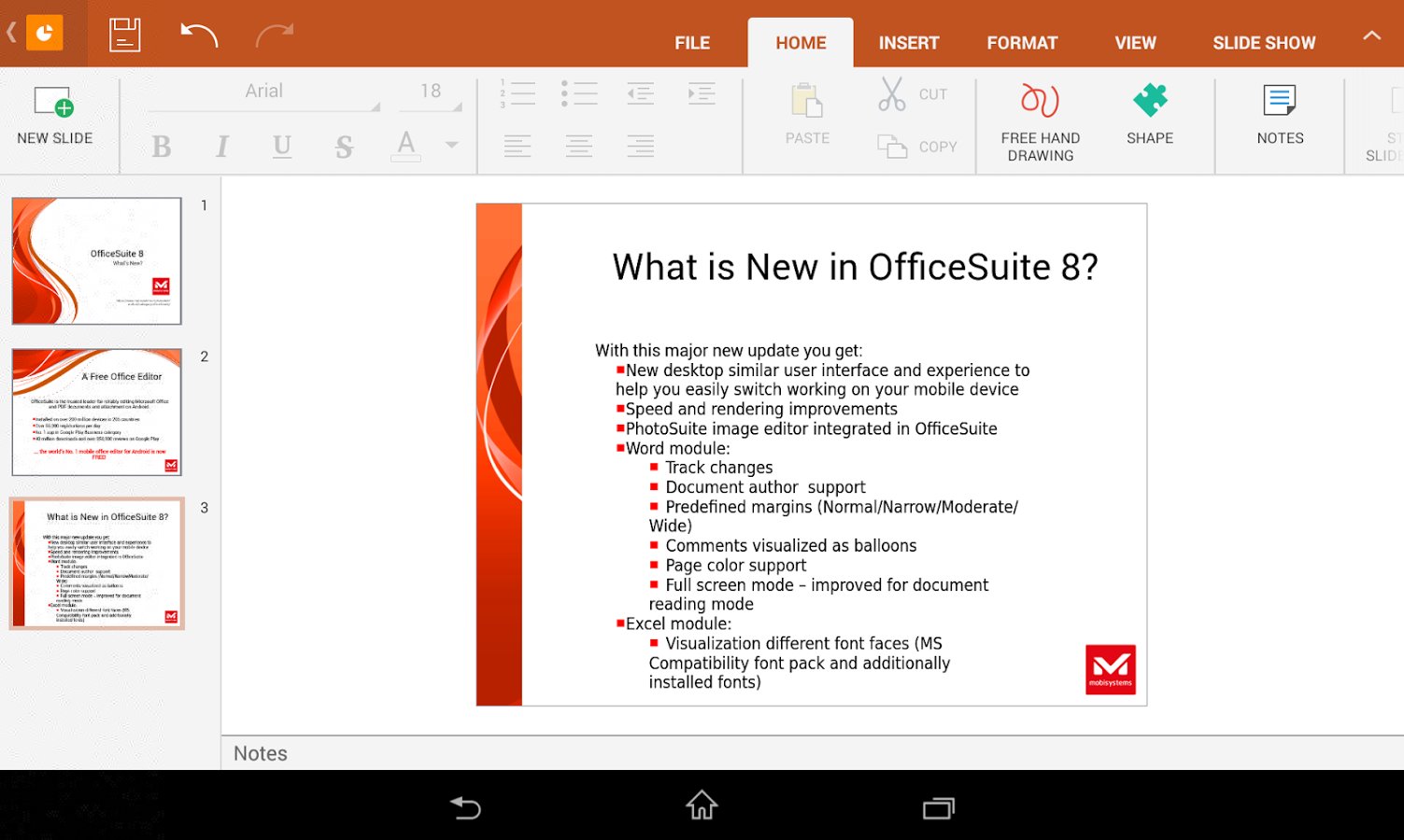 OfficeSuite 8 Free DoCoMo截图11