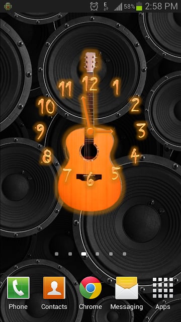 Analog Clock - Guitar Theme截图2