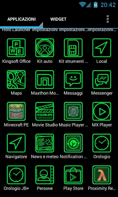 Fluo Green Holo Free Theme截图4