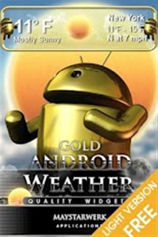 Android的黄金天气widget截图2