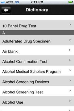 Drug Test Info截图