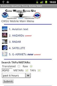 Aviation Weather from NOAA/NWS截图