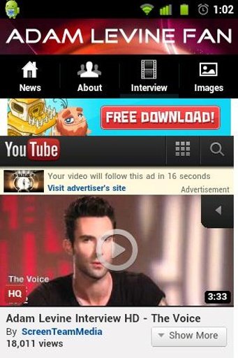 Adam Levine Fan App截图1