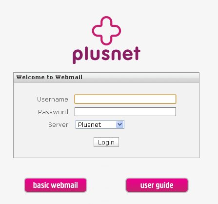 Plusnet email bookmark webmail截图1