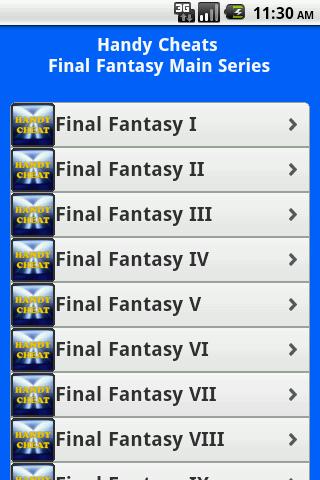 Final Fantasy all series Cheat截图4