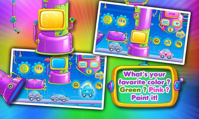 Rainbow Cars! Kids Colors Game截图4