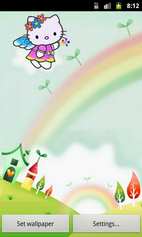 Hello Flying Fairy Kitty LWP截图5