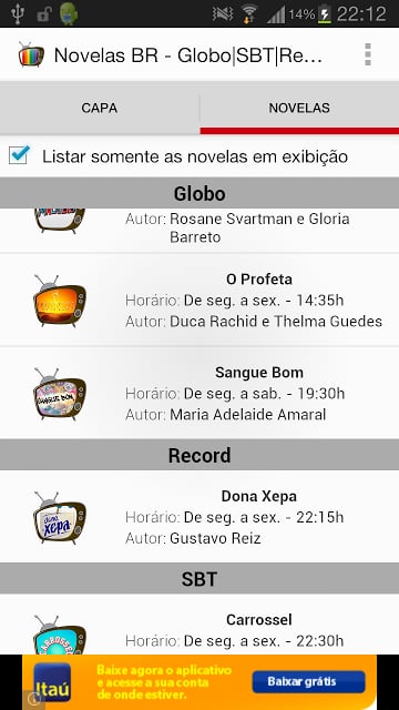 Novelas BR - Globo|SBT|Record截图7